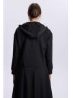 Ensemble double en cuir à capuche