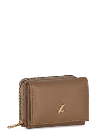 Mini portefeuille nude ZC026 avec bouton-pression et fermeture éclair