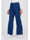 Pantalon large en denim bleu marine P-0136