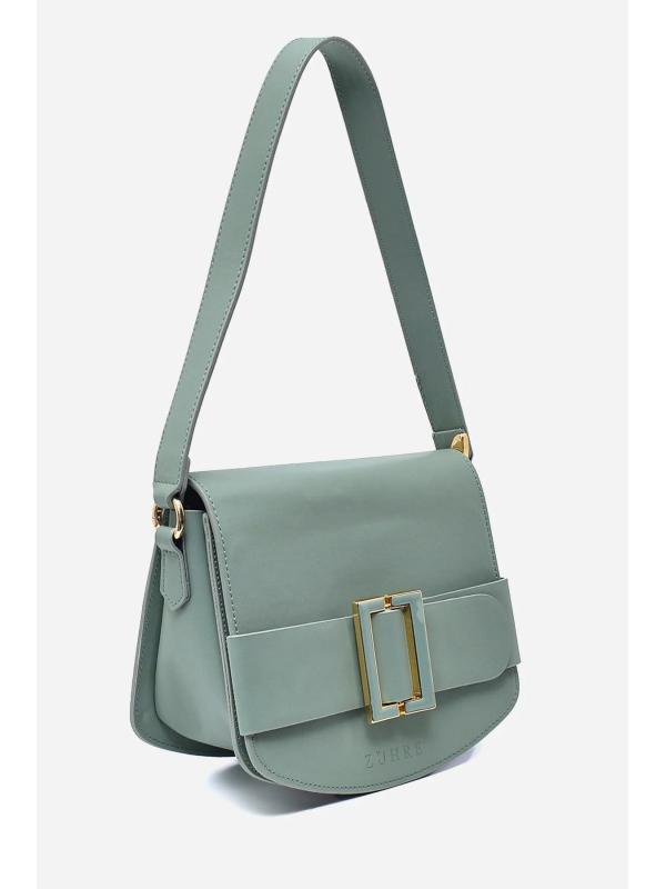 Sac à main détaillé menthe Z0005