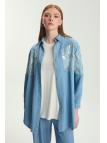 Ensemble deux pièces chemise et t-shirt à sequins TK-1545