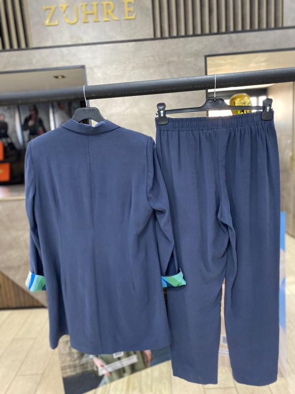 Ensemble veste et pantalon avec détail de poche TK-1103