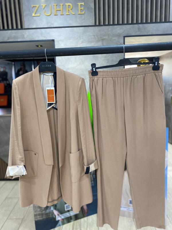 Ensemble veste et pantalon avec détail de poche TK-1103