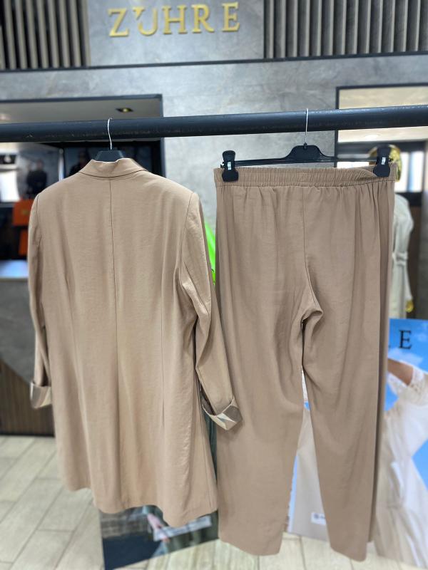 Ensemble veste et pantalon avec détail de poche TK-1103