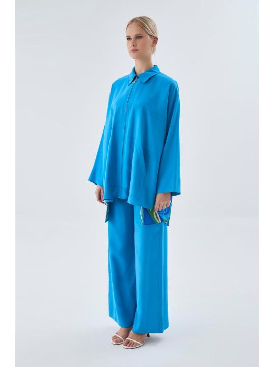 Ensemble deux pièces zippé à coupe décontractée TK-1464