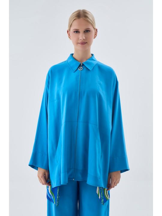 Ensemble deux pièces zippé à coupe décontractée TK-1464