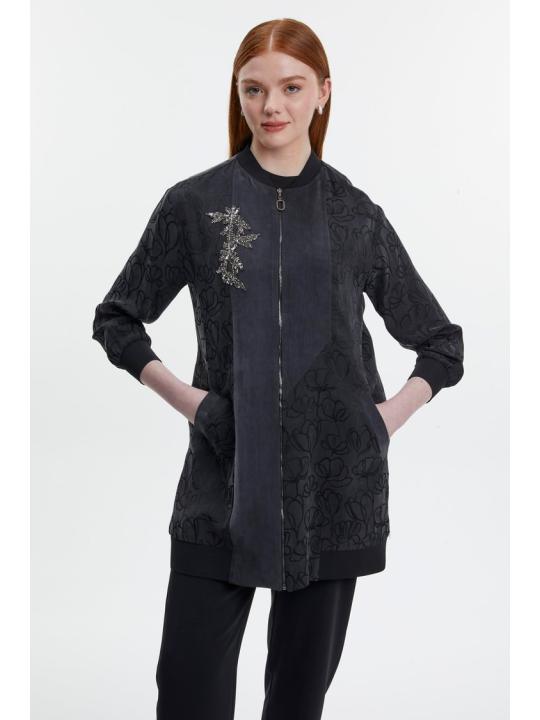 Veste zippée à motifs C-0141.