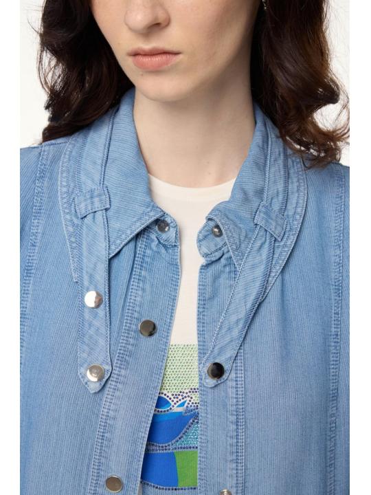 Ensemble double en denim à motifs TK-0966. Ensemble double en denim à motifs TK-0966.