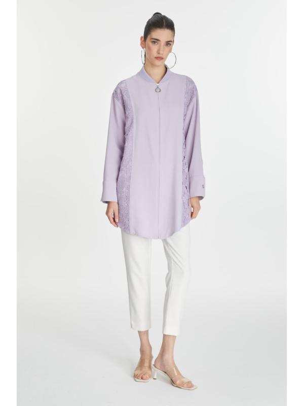 Veste zippée brodée et détaillée C-0126
