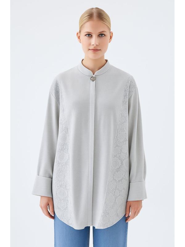 Veste zippée brodée et détaillée C-0126
