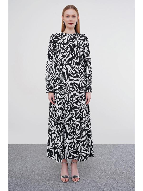  Robe longue à motifs E-0413
