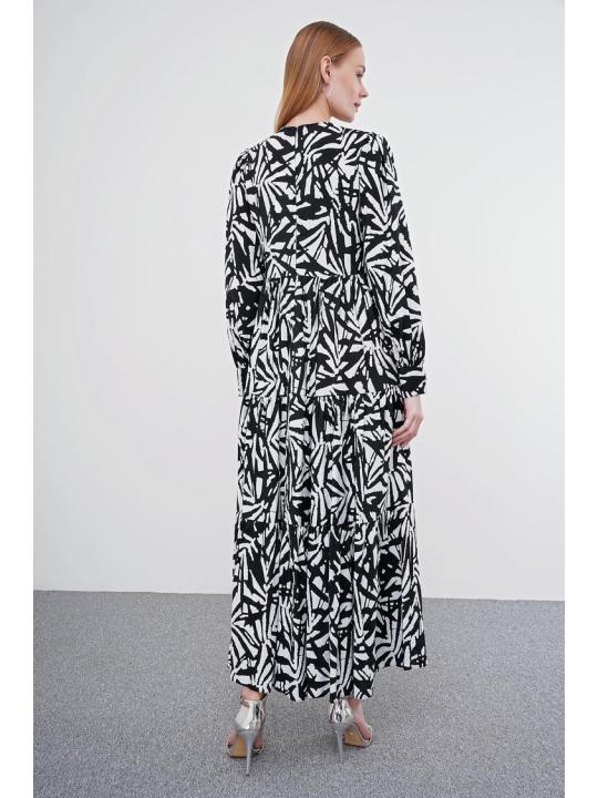 Robe longue à motifs E-0413