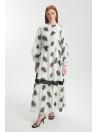 Robe ceinturée à motifs E-0494