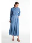 Jupe en jean à poche taille haute ETK-0144