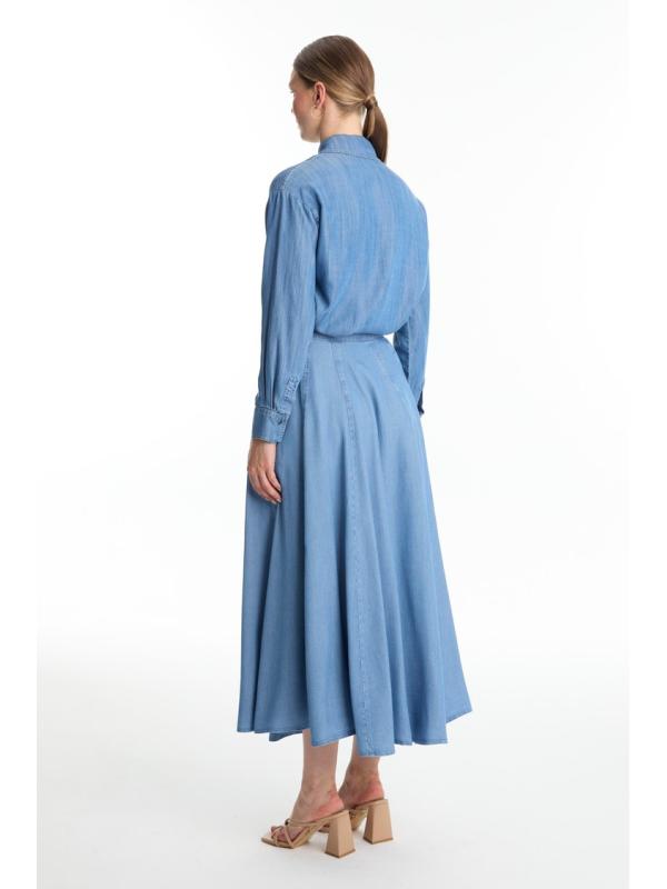 Jupe en jean à poche taille haute ETK-0144