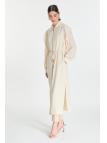 Tunique zippée à col chemise avec cordon de serrage GÇ-0274