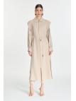 Tunique zippée à col chemise avec cordon de serrage GÇ-0274