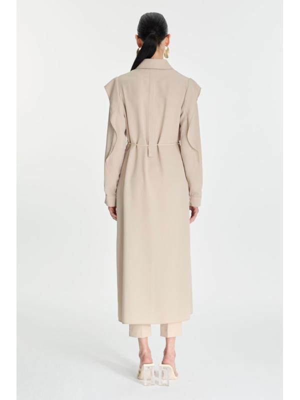 Tunique zippée à col chemise avec cordon de serrage GÇ-0274