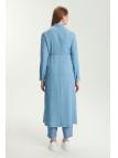 Robe bleue ceinturée zippée GÇ-0282