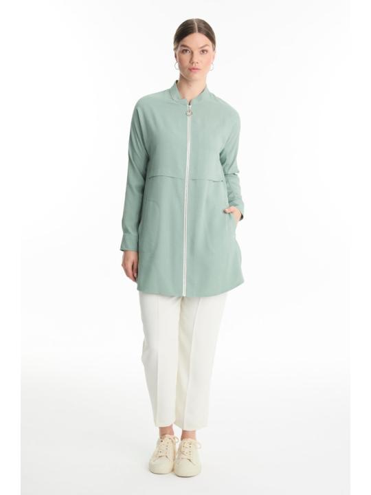 veste avec Fermeture éclair détaillée C-0130 veste avec Fermeture éclair détaillée C-0130