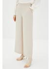 Pantalon large avec doublure légère en mousseline de soie P-0013