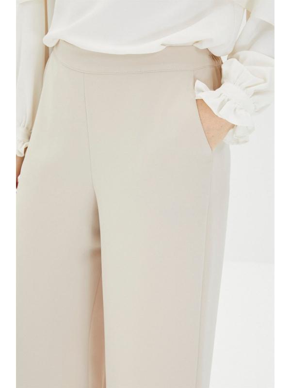 Pantalon large avec doublure légère en mousseline de soie P-0013