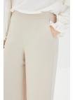 Pantalon large avec doublure légère en mousseline de soie P-0013