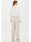 Pantalon large avec doublure légère en mousseline de soie P-0013