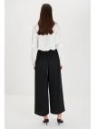 Pantalon large avec doublure légère en mousseline de soie P-0013