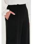 Pantalon large avec doublure légère en mousseline de soie P-0013