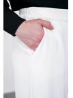 Pantalon large avec doublure légère en mousseline de soie P-0013