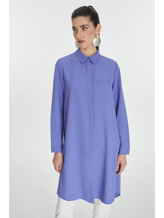 Tunique avec  bouton caché  T-0767