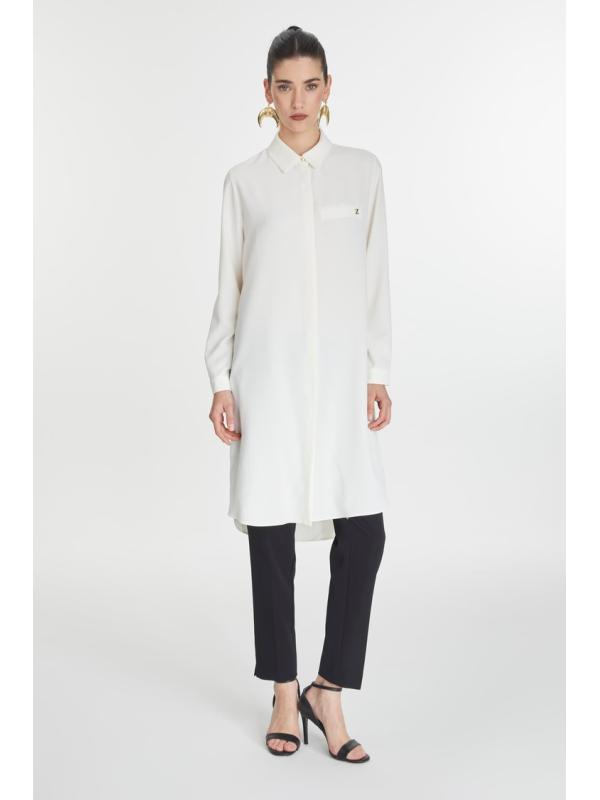 Tunique avec  bouton caché  T-0767