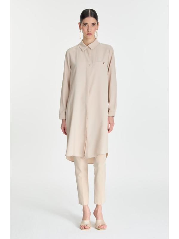 Tunique avec  bouton caché  T-0767