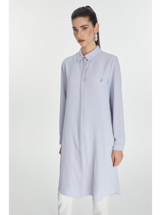 Tunique avec  bouton caché  T-0767
