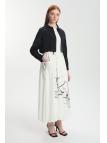 Veste habillée à motifs floraux noir/écru Double Set TK-1599
