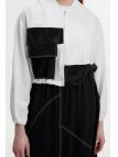 Veste jupe Écru/Noir Double Set TK-1616