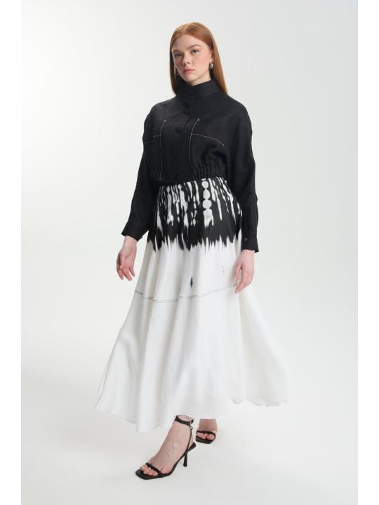 Jupe à motifs et veste deux pièces TK-1595.