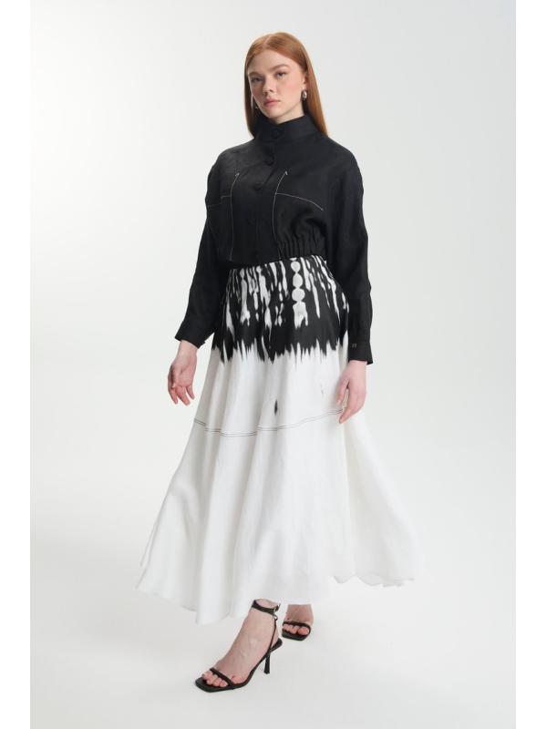 Jupe à motifs et veste deux pièces TK-1595.