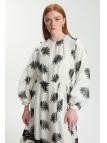 Robe ceinturée à motifs E-0494