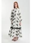 Robe ceinturée à motifs E-0494