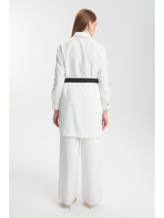 Ensemble deux pièces avec garnitures contrastées TK-1501