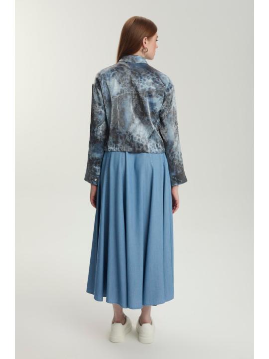 Veste et jupe à motifs Tencel Ensemble deux pièces TK-1575