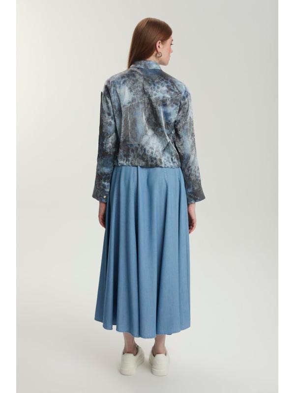 Veste et jupe à motifs Tencel Ensemble deux pièces TK-1575
