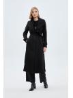Col large ceinturé gris Wear and Go GÇ-0219 