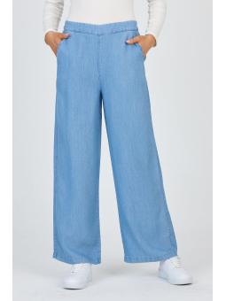 Pantalon large en denim P-0013*