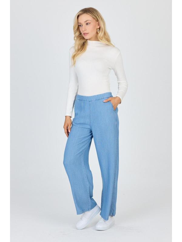  Pantalon large en denim P-0013*