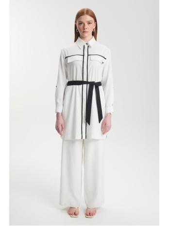 Ensemble deux pièces avec garnitures contrastées TK-1501