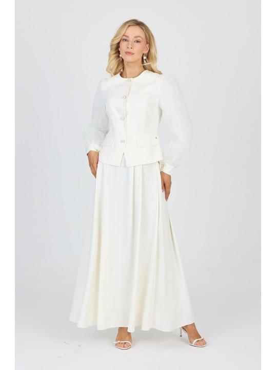 Veste et jupe à manches en dentelle Ensemble deux pièces/ TK-1529