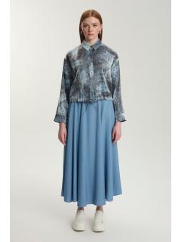 Veste et jupe à motifs Tencel Ensemble deux pièces TK-1575